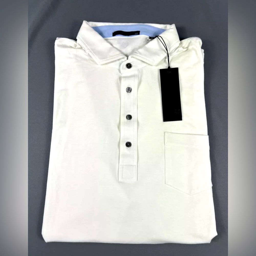 Greyson Golf Shirt Polo Apache II XXL White Cotton Modal Spandex